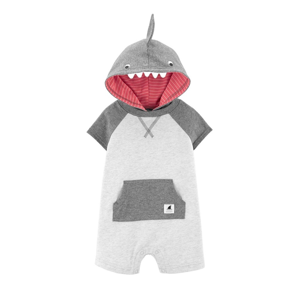 Carters Shark hood short romper